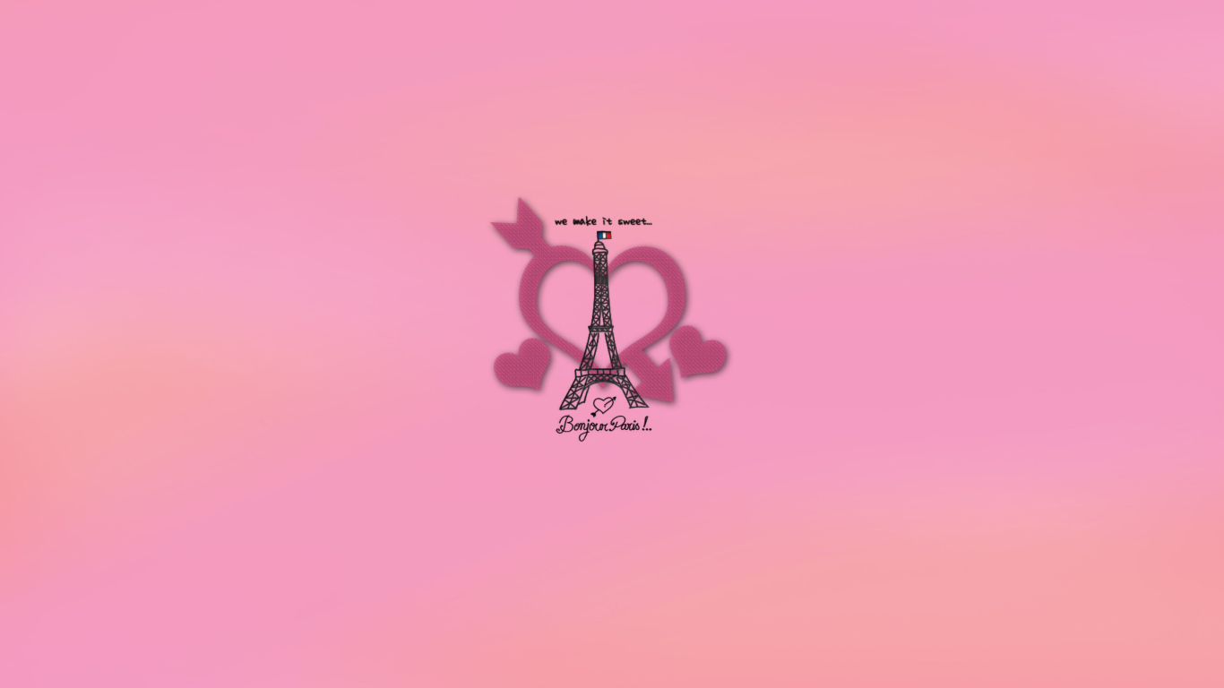 Bonjour Paris wallpaper 1366x768