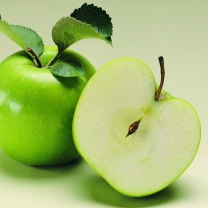 Sfondi Fresh And Juicy Green Apple 208x208
