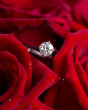Das Diamond Ring And Roses Wallpaper 128x160