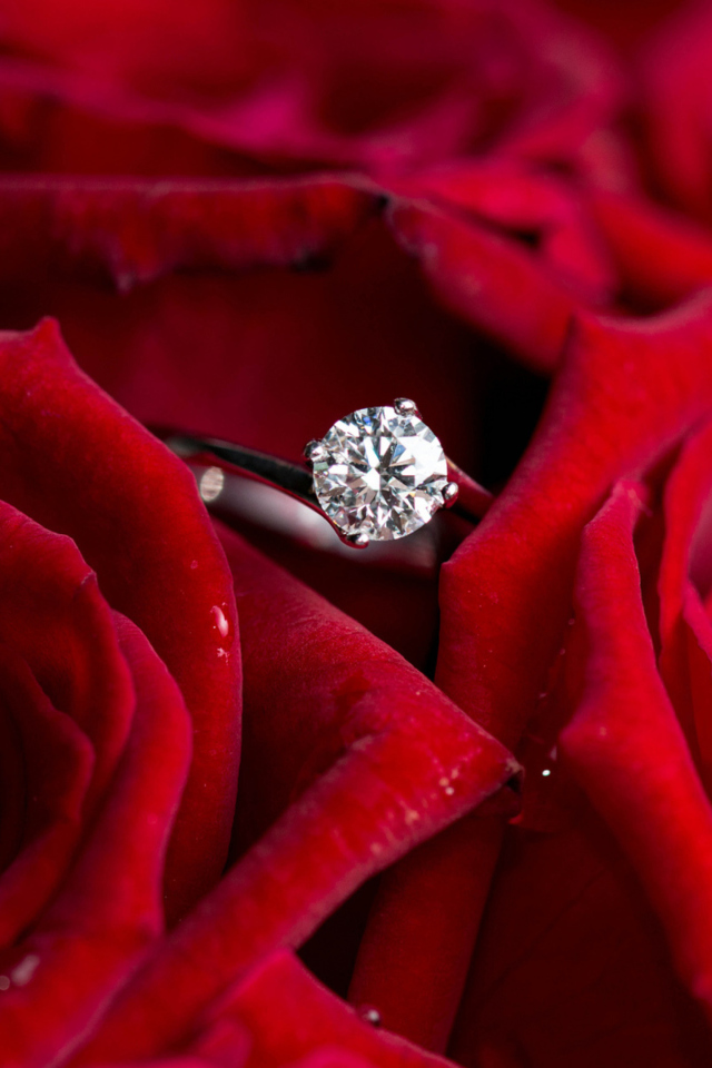 Diamond Ring And Roses screenshot #1 640x960