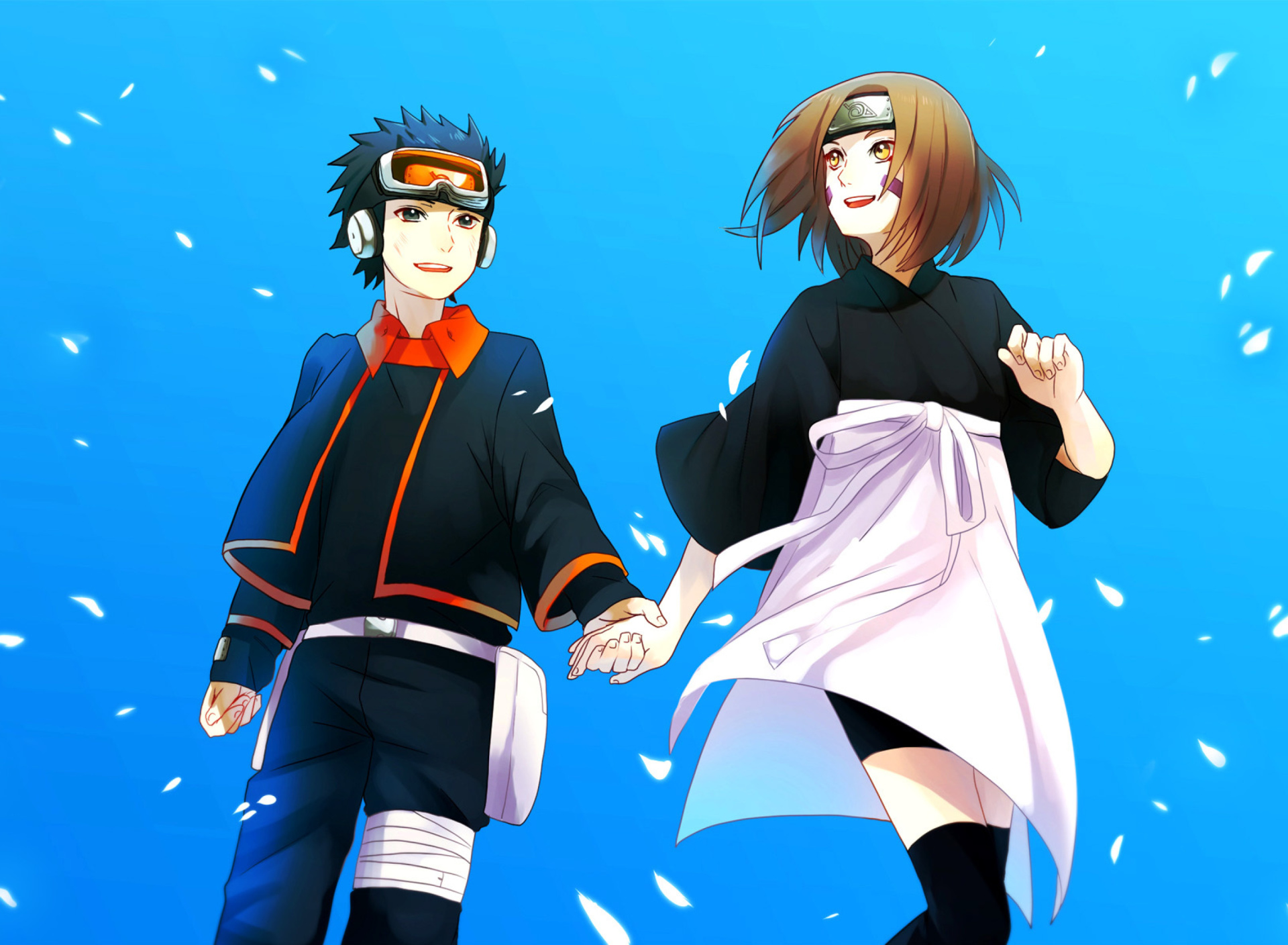 Обои Rin Nohara, Obito Uchiha 1920x1408