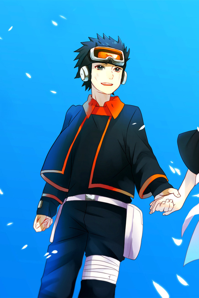 Fondo de pantalla Rin Nohara, Obito Uchiha 640x960