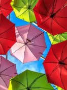 Das Colorful Umbrellas Wallpaper 132x176
