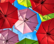 Colorful Umbrellas wallpaper 176x144