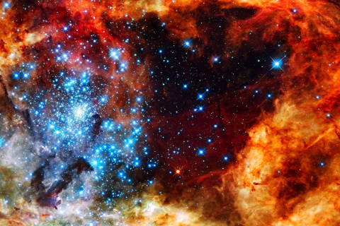 Das Starry Space Wallpaper 480x320