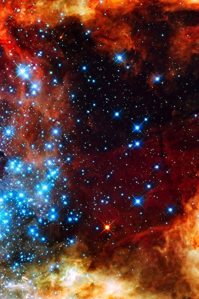 Das Starry Space Wallpaper 640x960