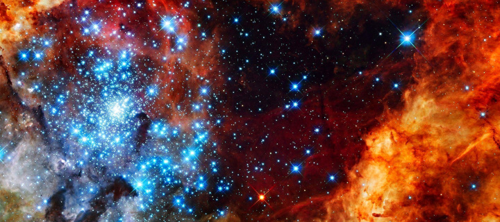 Fondo de pantalla Starry Space 720x320