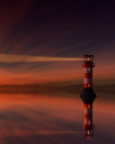 Das Lighthouse and evening dusk Wallpaper 128x160