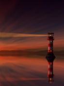 Screenshot №1 pro téma Lighthouse and evening dusk 132x176