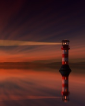 Screenshot №1 pro téma Lighthouse and evening dusk 176x220