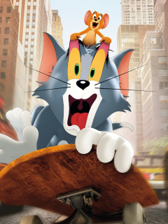 Das Tom and Jerry Movie Poster Wallpaper 240x320