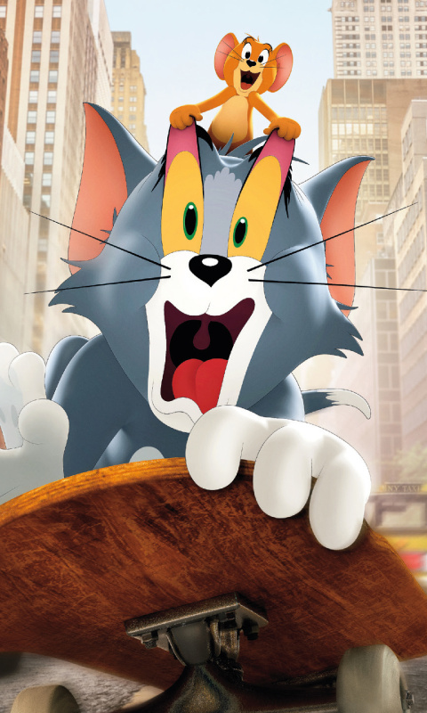 Обои Tom and Jerry Movie Poster 480x800