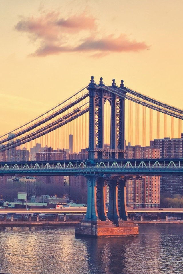 Das Bay Bridge New York Wallpaper 640x960