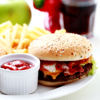 Burgers with Barbecue sauce - Obrázkek zdarma pro iPad mini 2