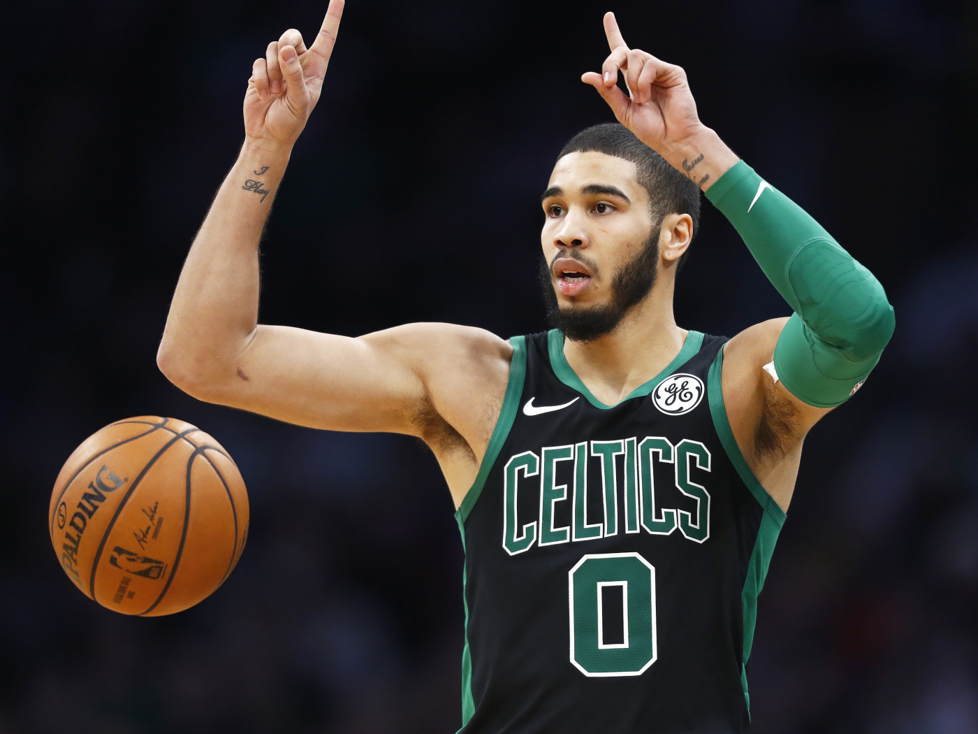 Das Jayson Tatum in Boston Celtics Wallpaper 1400x1050