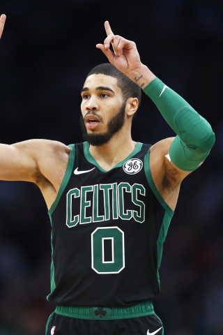 Обои Jayson Tatum in Boston Celtics 320x480