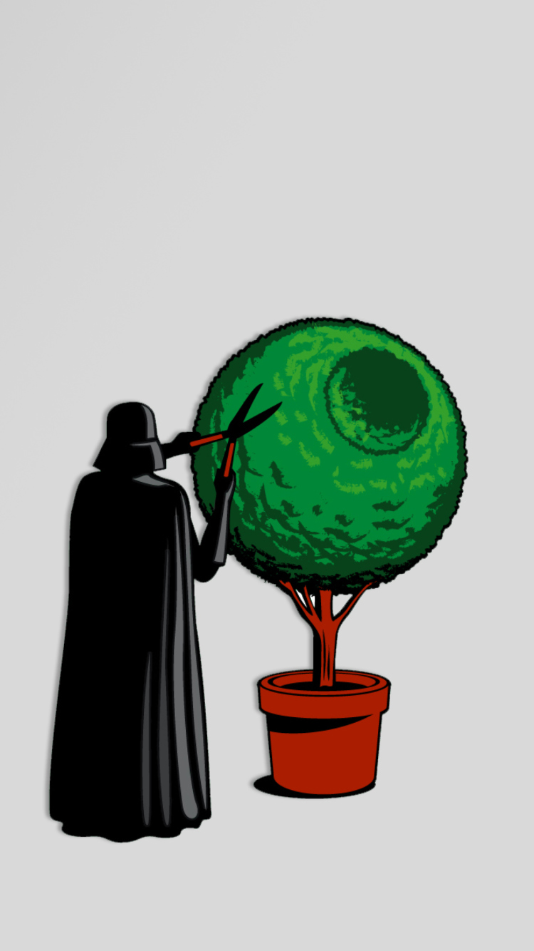Sfondi Darth Vader Funny Illustration 750x1334