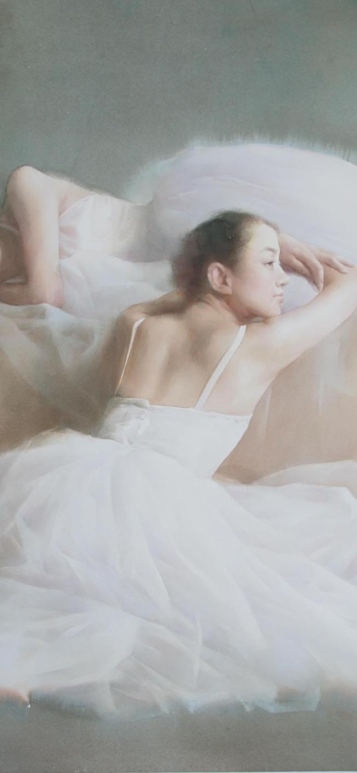 Das Asian Ballet Watercolor Painting Wallpaper 1170x2532