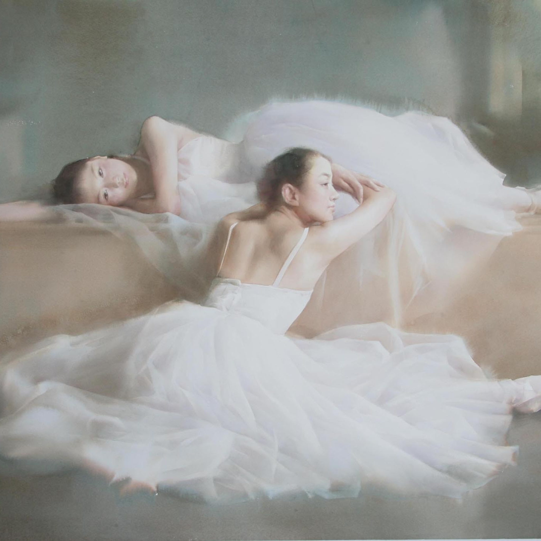 Screenshot №1 pro téma Asian Ballet Watercolor Painting 2048x2048