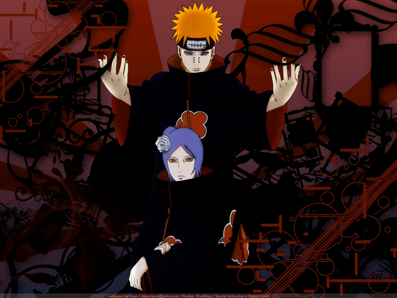 Das Naruto: Pein & Konan Wallpaper 1280x960