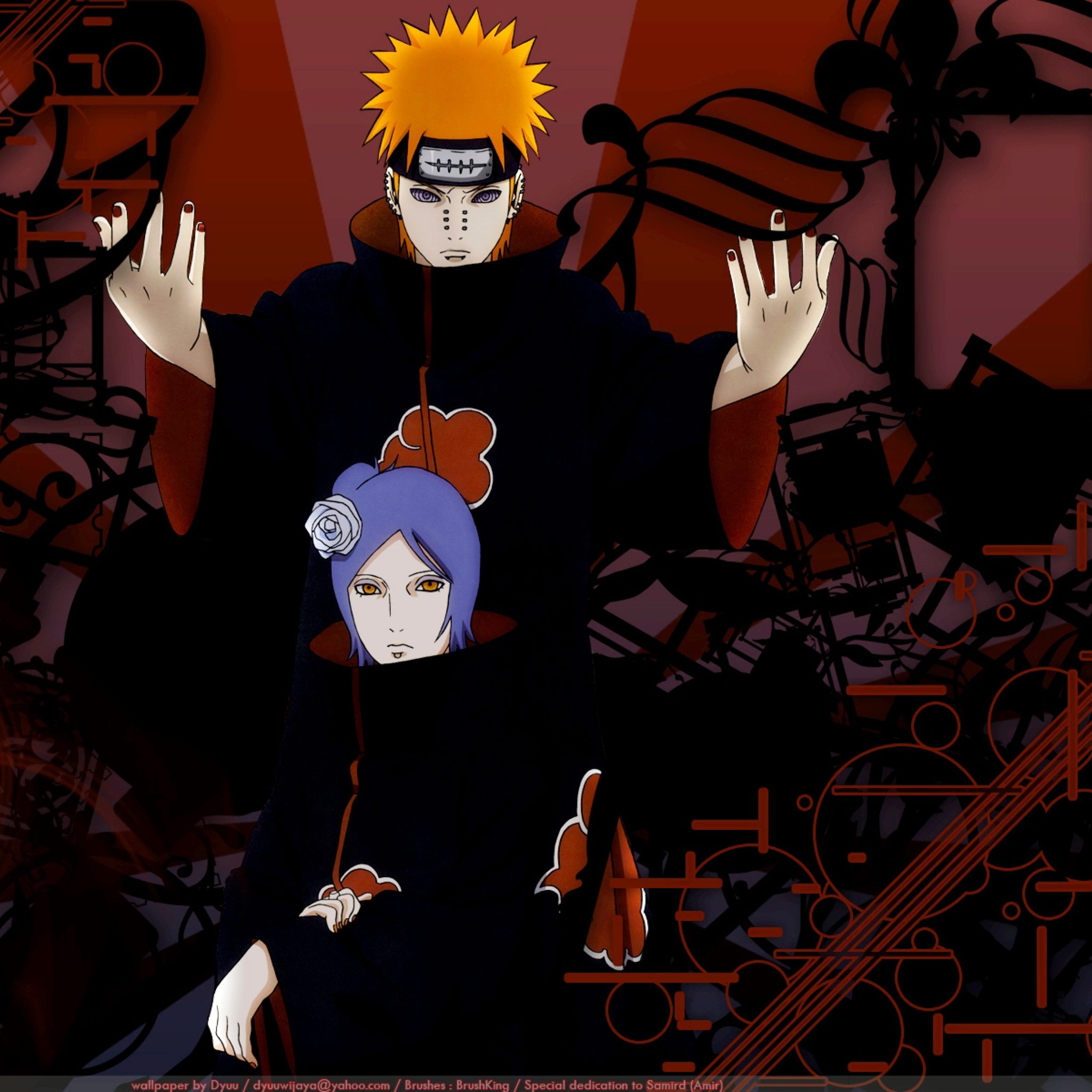 Naruto: Pein & Konan wallpaper 2048x2048