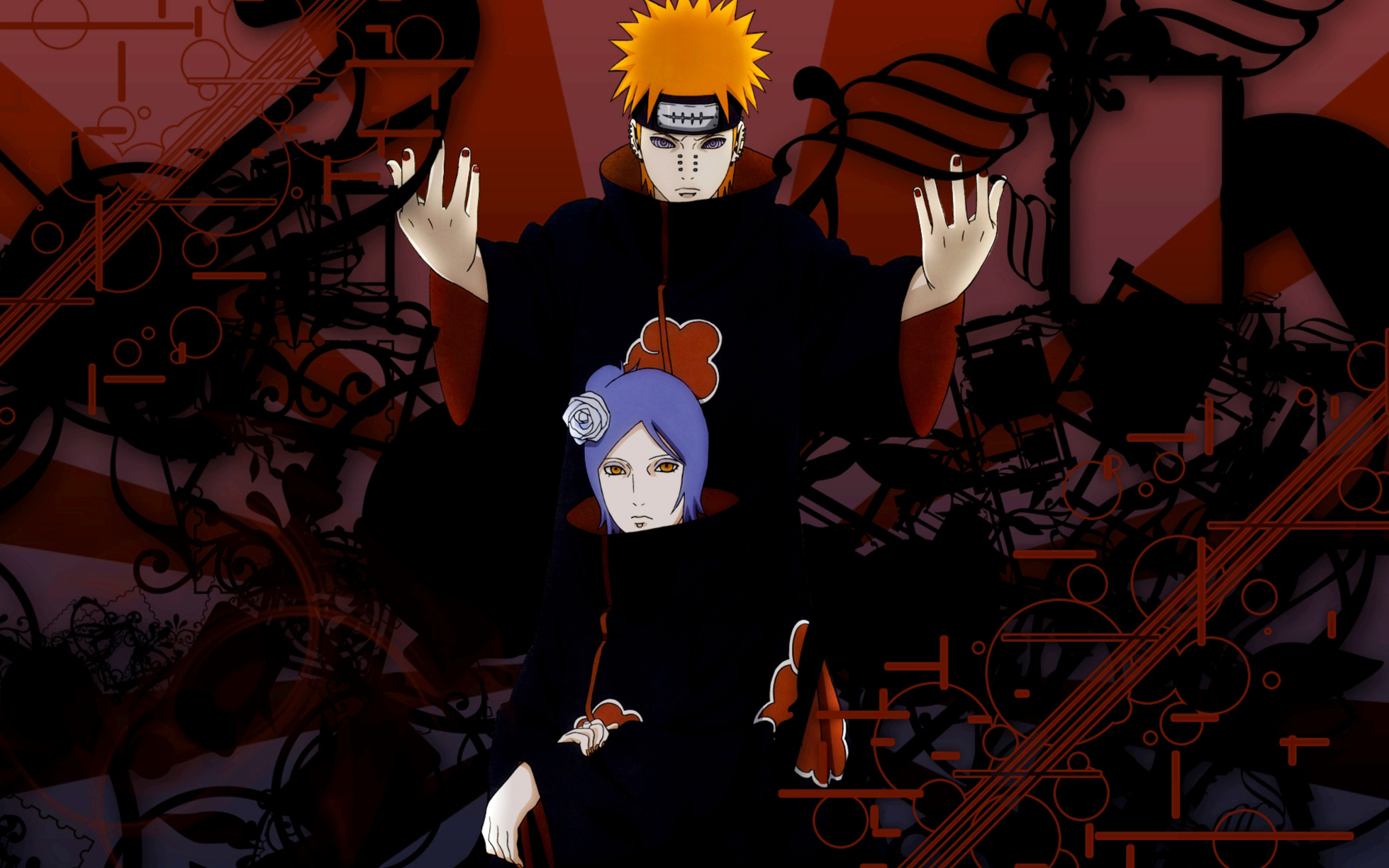 Das Naruto: Pein & Konan Wallpaper 2560x1600
