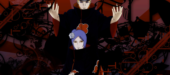Naruto: Pein & Konan wallpaper 720x320