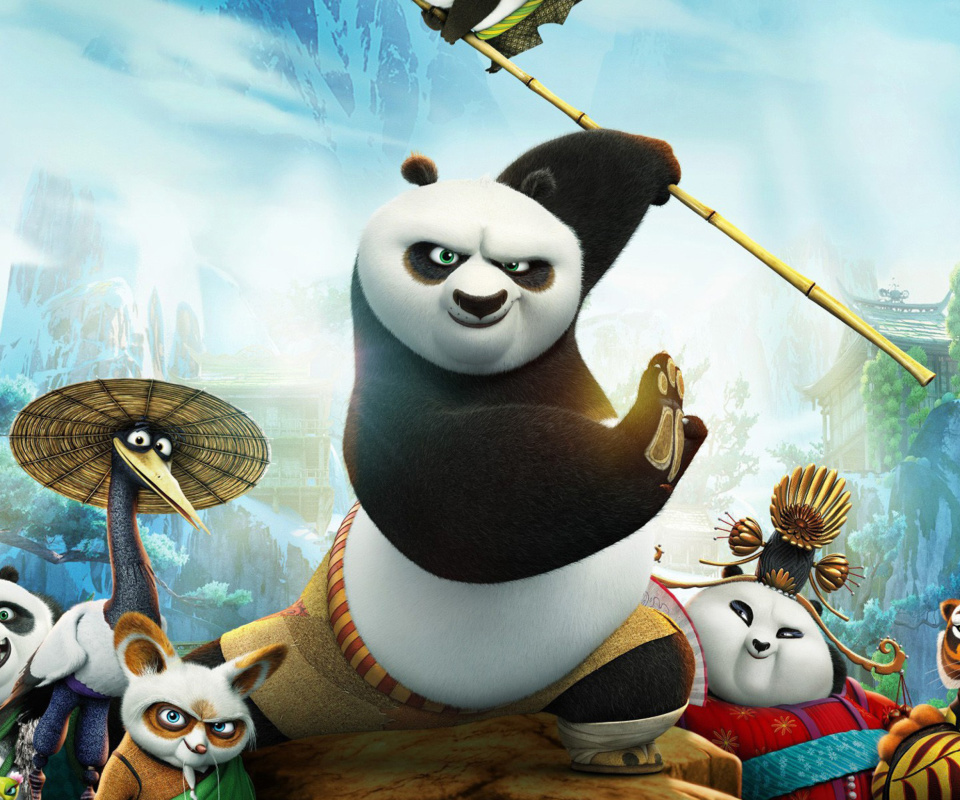 Fondo de pantalla Kung Fu Panda 3 960x800