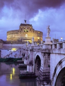 Castle Sant Angelo Bridge Rome Italy wallpaper 132x176