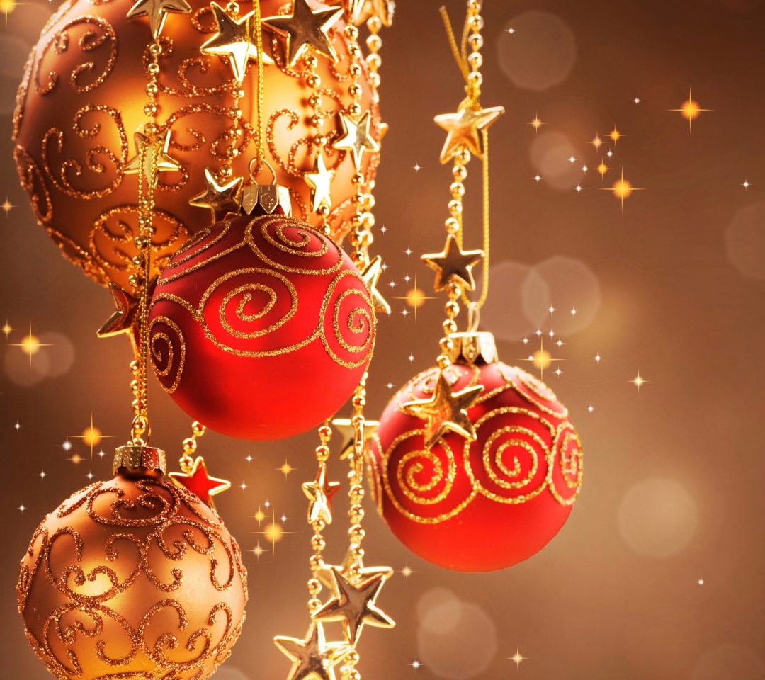 Das Christmas Decorations Wallpaper 1080x960