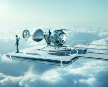 Fondo de pantalla Oblivion science fiction movie with Tom Cruise 220x176
