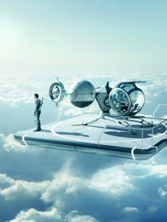 Обои Oblivion science fiction movie with Tom Cruise 240x320