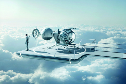 Fondo de pantalla Oblivion science fiction movie with Tom Cruise 480x320