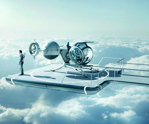 Fondo de pantalla Oblivion science fiction movie with Tom Cruise 480x400