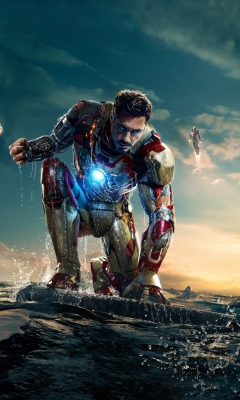 Robert Downey Jr. As Iron Man wallpaper 240x400