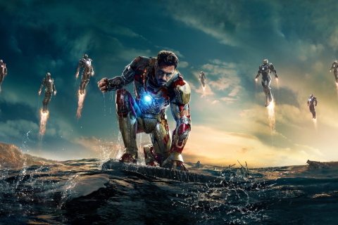 Fondo de pantalla Robert Downey Jr. As Iron Man 480x320