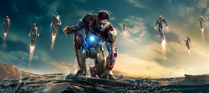 Robert Downey Jr. As Iron Man wallpaper 720x320