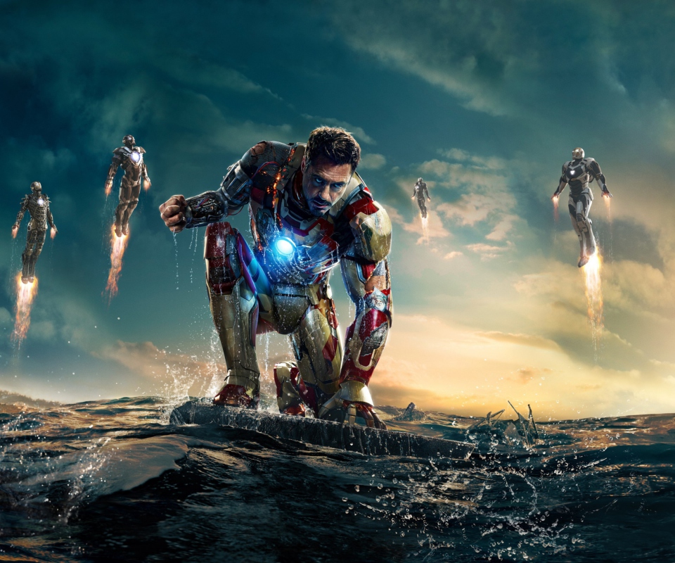 Robert Downey Jr. As Iron Man wallpaper 960x800