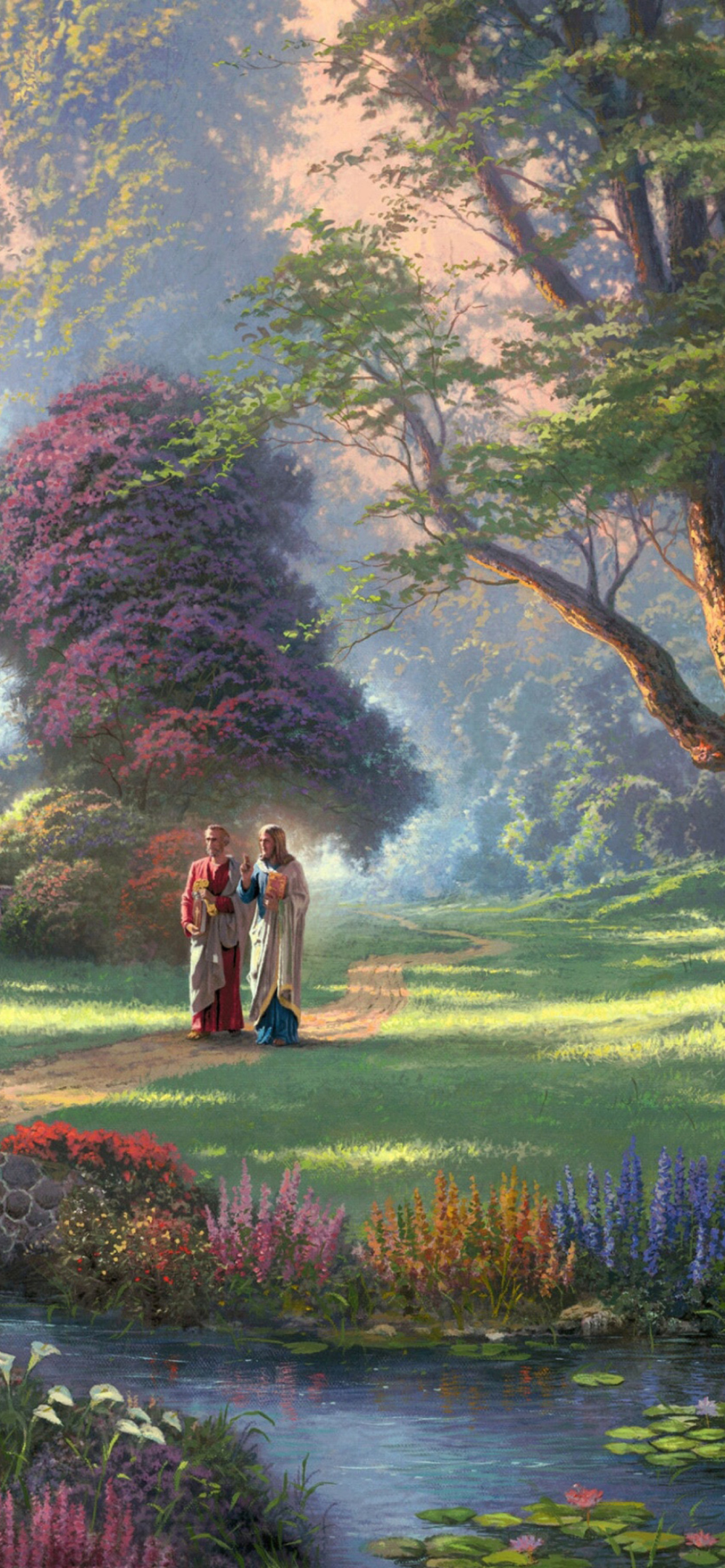 Jesus Painting By Thomas Kinkade wallpaper 1170x2532
