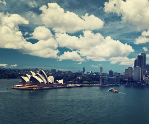 Sfondi Sydney Under White Clouds 480x400