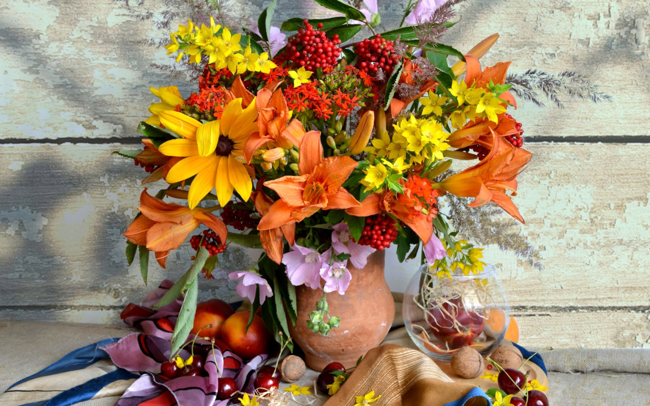 Das Autumn Bouquet Wallpaper 1280x800