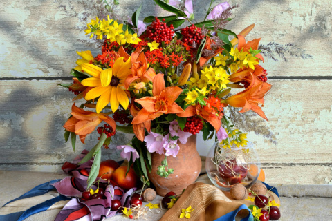 Das Autumn Bouquet Wallpaper 480x320