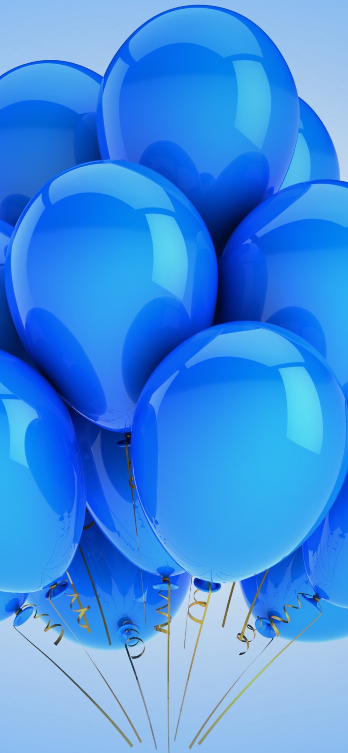 Das Blue Balloons Wallpaper 1170x2532