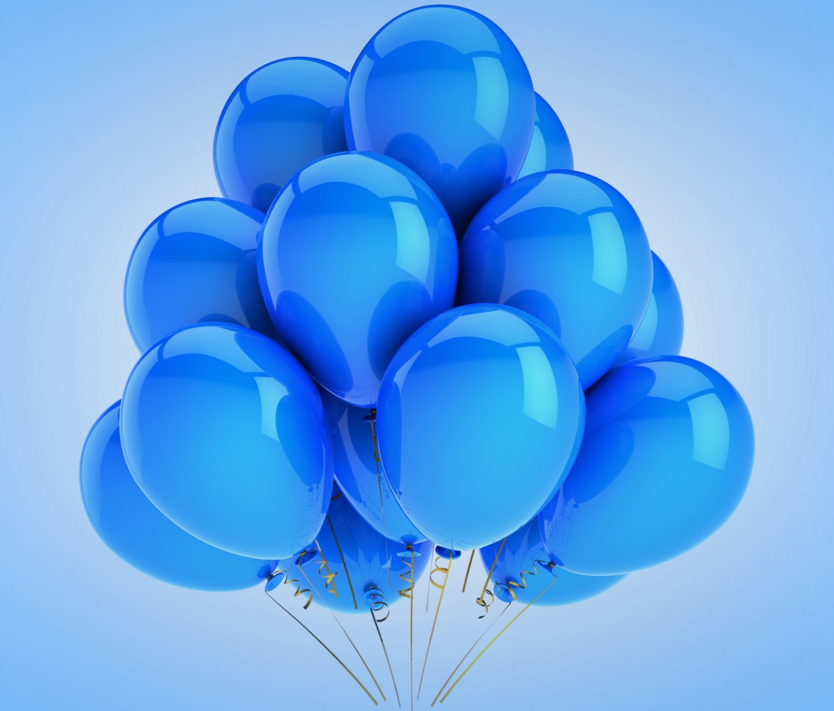 Fondo de pantalla Blue Balloons 1200x1024