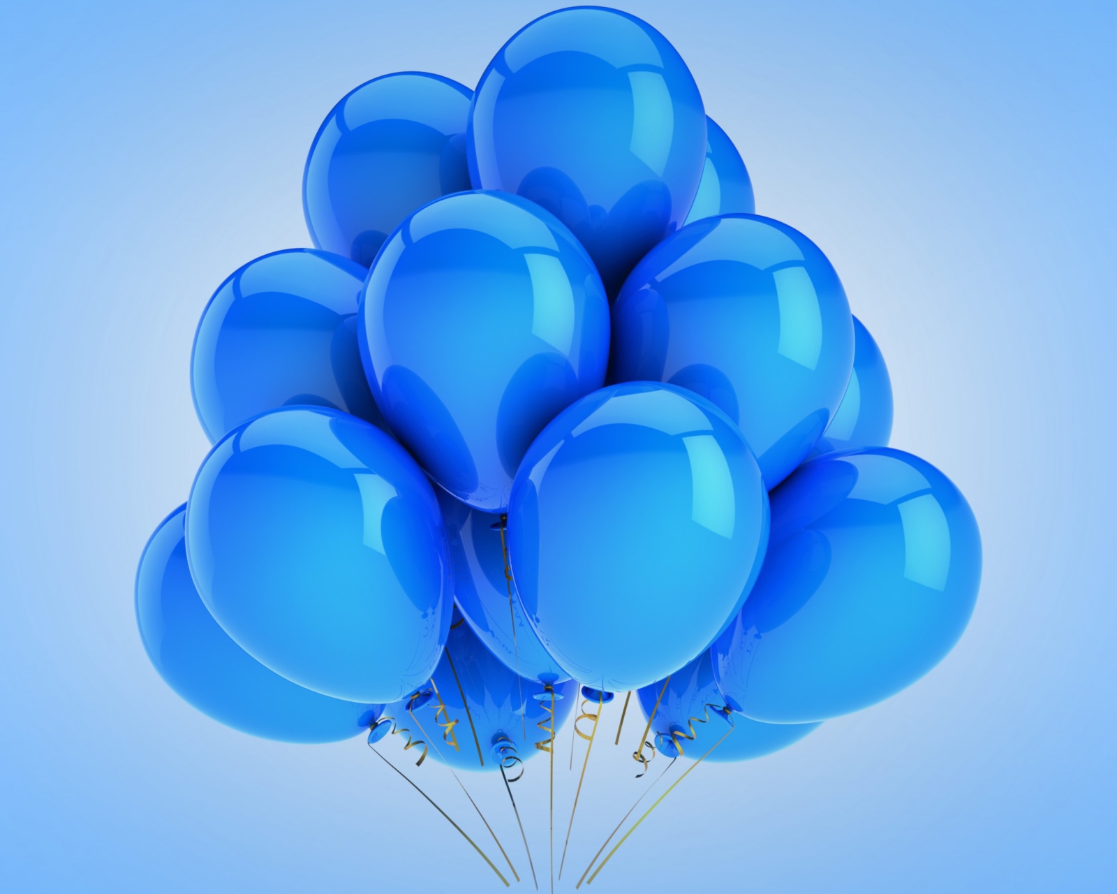 Fondo de pantalla Blue Balloons 1600x1280