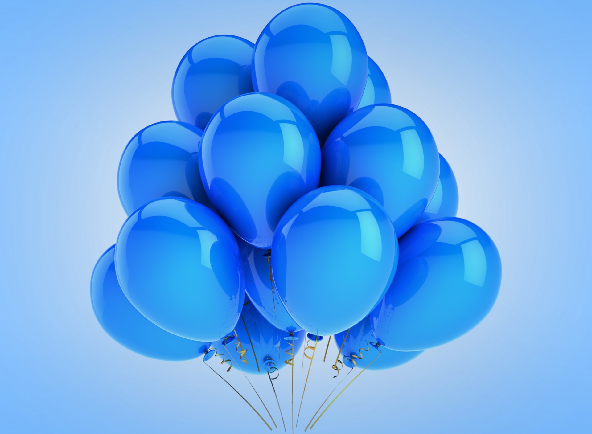 Fondo de pantalla Blue Balloons 1920x1408