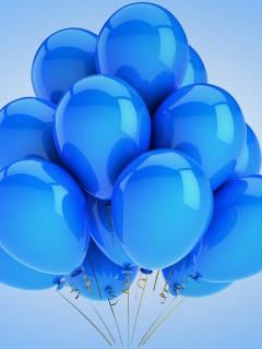 Screenshot №1 pro téma Blue Balloons 240x320