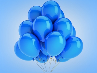 Fondo de pantalla Blue Balloons 320x240