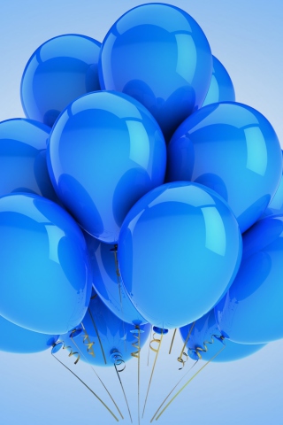 Blue Balloons wallpaper 320x480