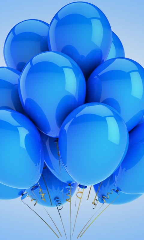 Fondo de pantalla Blue Balloons 480x800